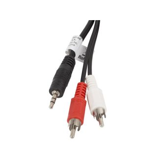   Lanberg CA-MJRC-10CC-0050-BK audio kábel 5 M 3.5mm 2 x RCA Fekete