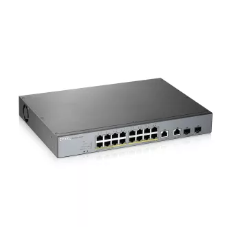   Zyxel GS1350-18HP-EU0101F hálózati kapcsoló Vezérelt L2 Gigabit Ethernet (10/100/1000) Ethernet-áramellátás (PoE) támogatása Szürke