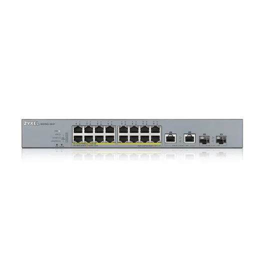 Zyxel GS1350-18HP-EU0101F hálózati kapcsoló Vezérelt L2 Gigabit Ethernet (10/100/1000) Ethernet-áramellátás (PoE) támogatása Szürke
