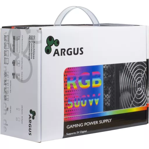 Inter-Tech Argus RGB-500W II 20+4 pin ATX Fekete