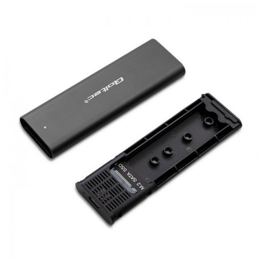 Qoltec 50311 tárolóegység burkolat Külső SSD ház Fekete M.2