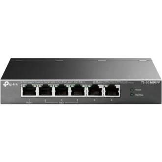   TP-Link TL-SG1006PP hálózati kapcsoló Beállítást nem igénylő (unmanaged) Gigabit Ethernet (10/100/1000) Ethernet-áramellátás (PoE) támogatása Szürke