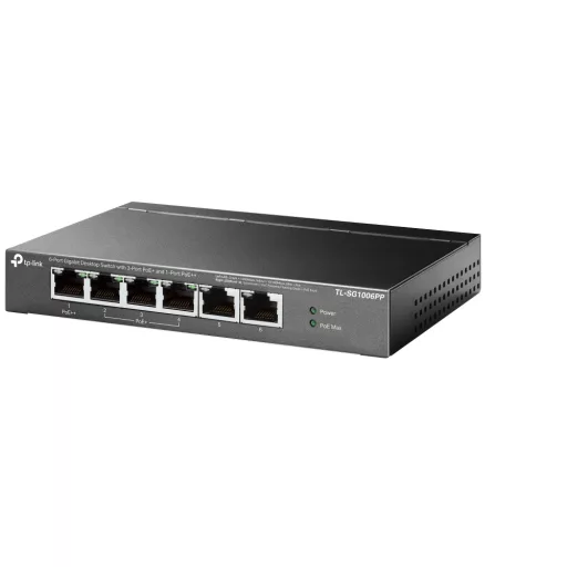 TP-Link TL-SG1006PP hálózati kapcsoló Beállítást nem igénylő (unmanaged) Gigabit Ethernet (10/100/1000) Ethernet-áramellátás (PoE) támogatása Szürke
