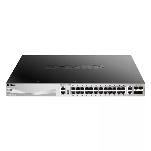 D-Link DGS-3130-30PS/E hálózati kapcsoló Vezérelt L3 Gigabit Ethernet (10/100/1000) Ethernet-áramellátás (PoE) támogatása Szürke