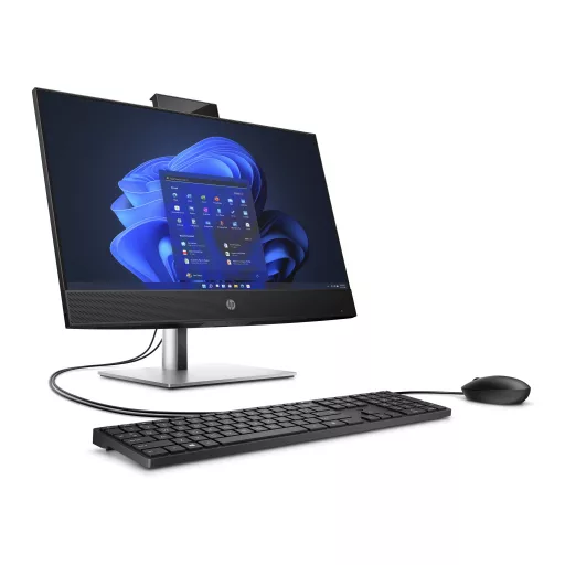 HP ProOne 440 G9 Intel® Core™ i3 i3-13100T 60,5 cm (23.8") 1920 x 1080 pixelek All-in-One számítógép 16 GB DDR4-SDRAM 512 GB SSD Wi-Fi 6E (802.11ax) Fekete, Ezüst