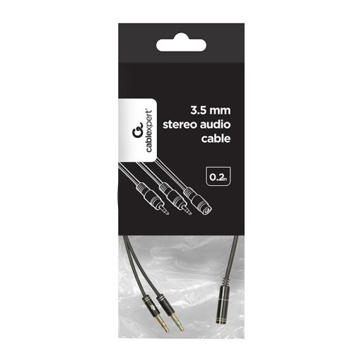 Gembird !Adapter audio stereo 3.5mm mini Jack/4PIN/ audio kábel 0,2 M 2 x 3.5mm Fekete