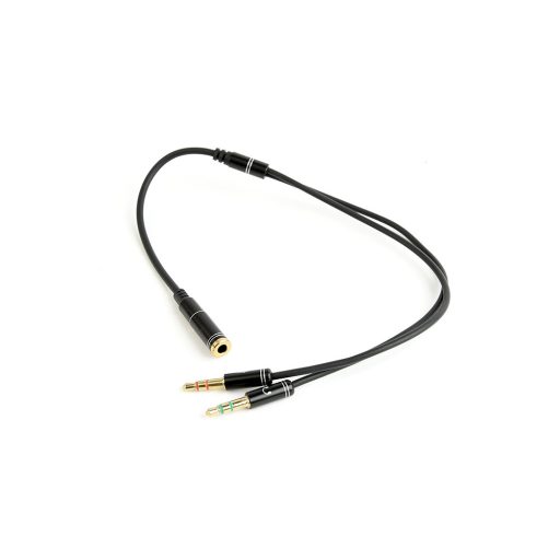 Gembird !Adapter audio stereo 3.5mm mini Jack/4PIN/ audio kábel 0,2 M 2 x 3.5mm Fekete