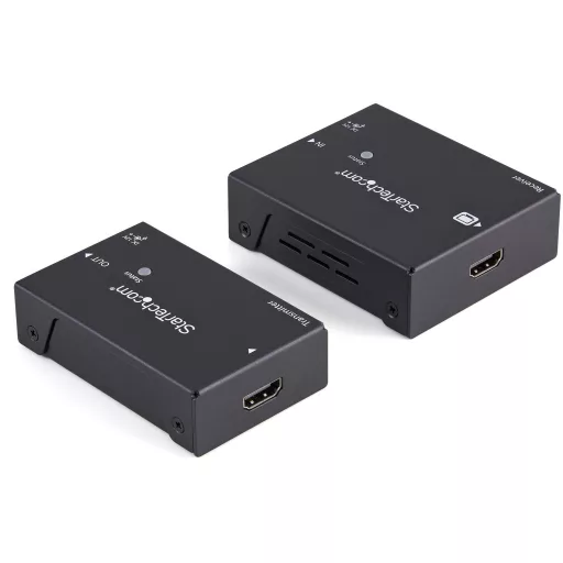 StarTech.com ST121HDBTPW audió/videó jeltovábbító AV adó- és vevőegység Fekete