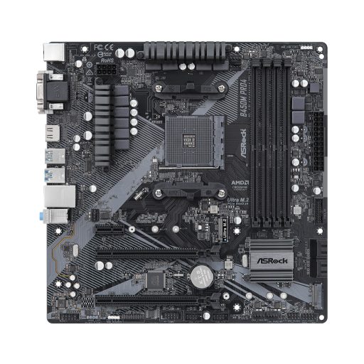 Asrock B450M Pro4 R2.0 AMD B450 AM4 foglalat Micro ATX