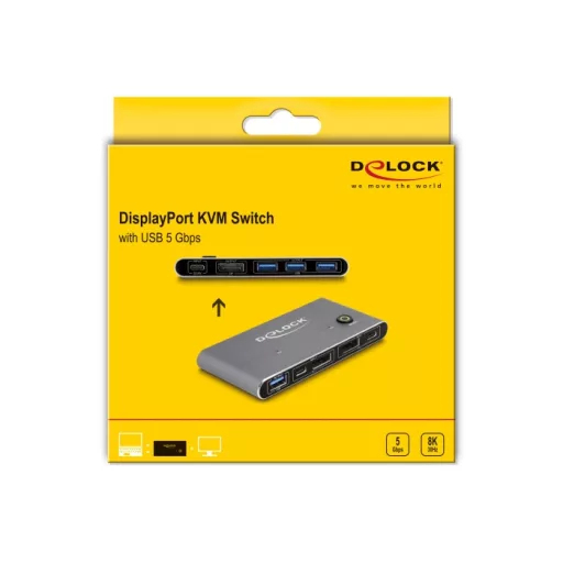 DeLOCK 18646 KVM kapcsoló Antracit