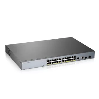   Zyxel GS1350-26HP-EU0101F hálózati kapcsoló Vezérelt L2 Gigabit Ethernet (10/100/1000) Ethernet-áramellátás (PoE) támogatása Szürke