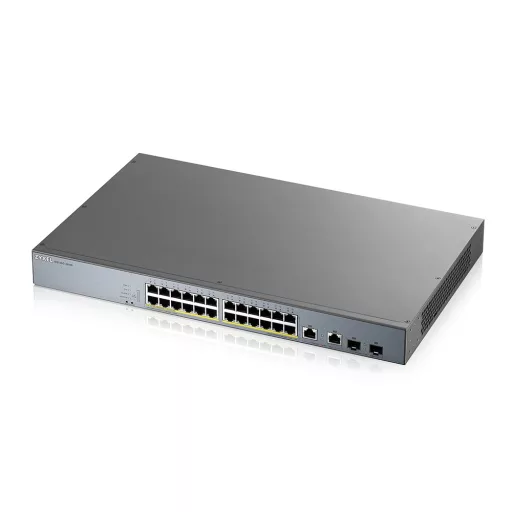 Zyxel GS1350-26HP-EU0101F hálózati kapcsoló Vezérelt L2 Gigabit Ethernet (10/100/1000) Ethernet-áramellátás (PoE) támogatása Szürke