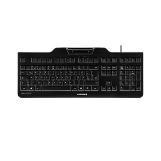   CHERRY KC 1000 SC billentyűzet Univerzális USB QWERTY Brit angol Fekete