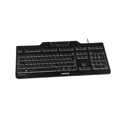 CHERRY KC 1000 SC billentyűzet Univerzális USB QWERTY Brit angol Fekete