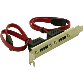   DeLOCK Slotbracket 2x internal SATA > 2x eSATA external SATA kábel 2 x SATA 7-pin