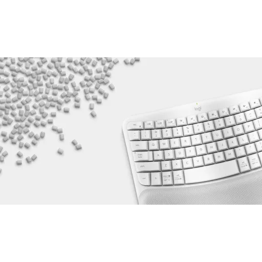 Logitech 920-012284 billentyűzet Irodai RF vezeték nélküli + Bluetooth QWERTZ Német Fehér