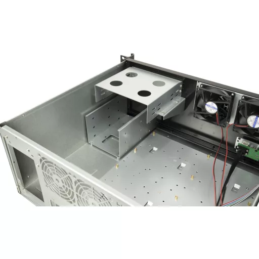 Inter-Tech 4U-K-439L Rack Fekete
