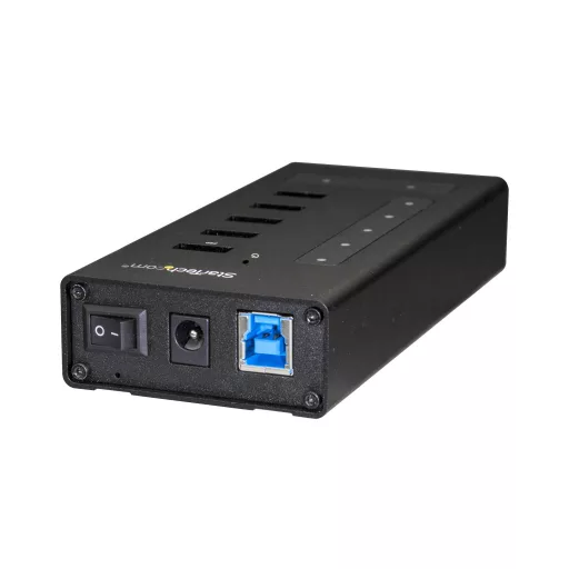 StarTech.com HB30C5A2CST hálózati csatlakozó USB 3.2 Gen 1 (3.1 Gen 1) Type-B 5000 Mbit/s Fekete