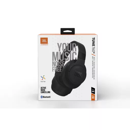 JBL Tune 760 NC Headset Vezeték nélküli Fejpánt Hívás/zene USB C-típus Bluetooth Fekete