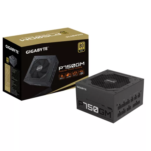 GIGABYTE P750GM 750 W 20+4 pin ATX ATX Fekete