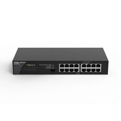 Ruijie Networks RG-ES116G hálózati kapcsoló Beállítást nem igénylő (unmanaged) Gigabit Ethernet (10/100/1000) Fekete