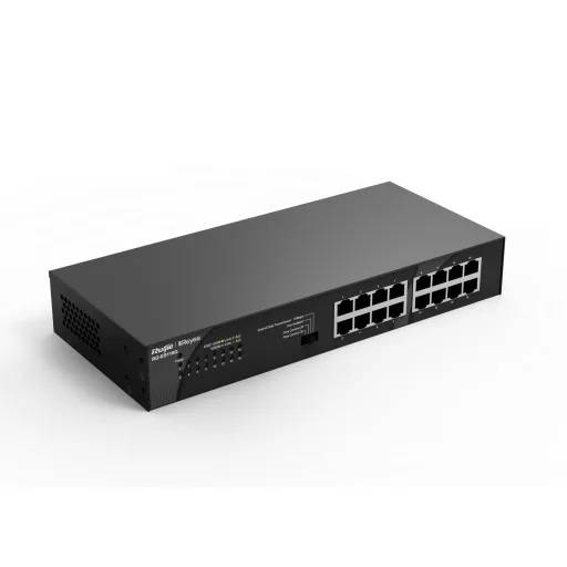 Ruijie Networks RG-ES116G hálózati kapcsoló Beállítást nem igénylő (unmanaged) Gigabit Ethernet (10/100/1000) Fekete