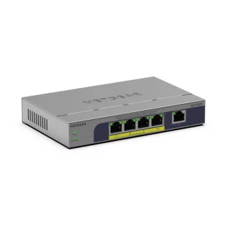   NETGEAR GS105PP Beállítást nem igénylő (unmanaged) Gigabit Ethernet (10/100/1000) Ethernet-áramellátás (PoE) támogatása Asztali/falra szerelhető Szürke