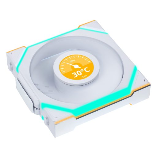 Lian Li UNI FAN SL Wireless LCD 120 12 cm Fehér 3 db