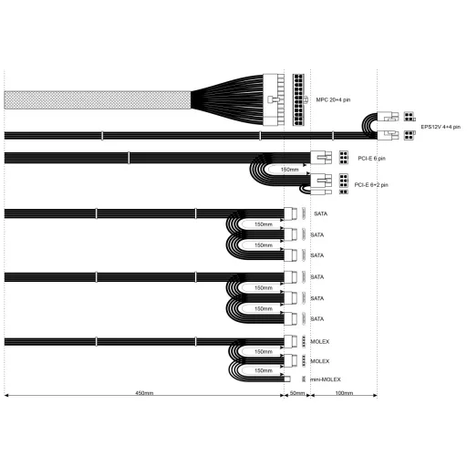 Akyga AK-U4-400 400 W 20+4 pin ATX ATX Fekete
