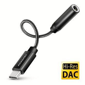 Axagon ADA-HC audio kábel 0,1 M 3.5mm USB C-típus Fekete