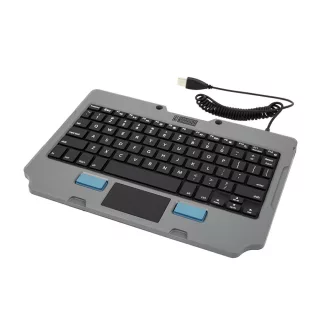   Gamber-Johnson 7160-1449-04 billentyűzet mobil eszközhöz QWERTY Spanyol USB Fekete, Szürke