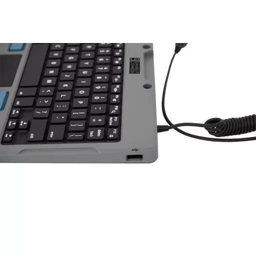 Gamber-Johnson 7160-1449-04 billentyűzet mobil eszközhöz QWERTY Spanyol USB Fekete, Szürke