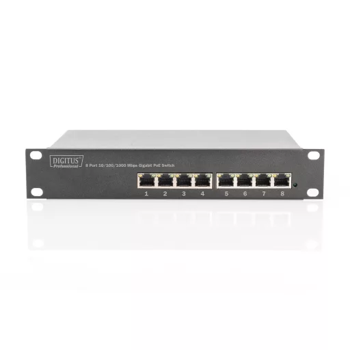 Digitus DN-95317 hálózati kapcsoló Beállítást nem igénylő (unmanaged) Gigabit Ethernet (10/100/1000) Ethernet-áramellátás (PoE) támogatása Szürke