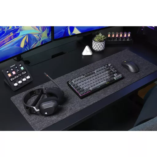 Corsair K65 PLUS WIRELESS 75 % RGB billentyűzet Játék RF Wireless + USB QWERTZ Német Fekete