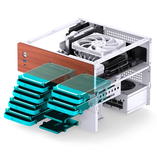 Jonsbo N4 WHITE Micro Tower Fehér