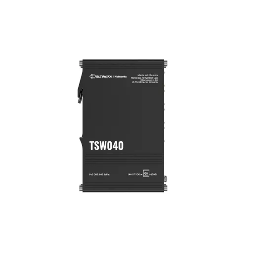 Teltonika NETWORKS TSW040 8-Port PoE+ Switch Beállítást nem igénylő (unmanaged) Fast Ethernet (10/100) Ethernet-áramellátás (PoE) támogatása Fekete