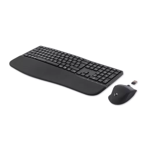 HP 680 Comfort Dual-Mode Keyboard and Mouse Combo billentyűzet Egér mellékelve Otthoni RF vezeték nélküli + Bluetooth QWERTY Fekete