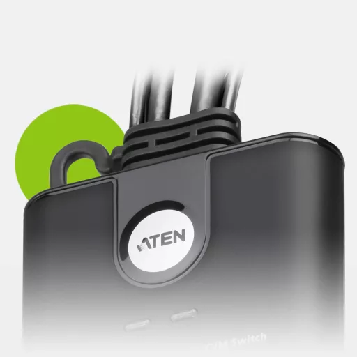 ATEN CS22HF KVM kapcsoló Fekete