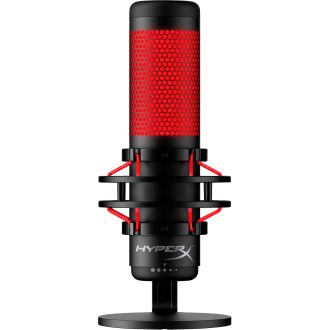   HyperX QuadCast - USB Microphone (Black-Red) - Red Lighting Vörös PC-mikrofon