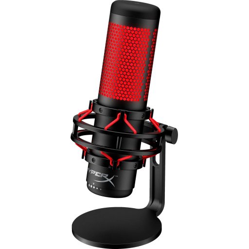 HyperX QuadCast - USB Microphone (Black-Red) - Red Lighting Vörös PC-mikrofon