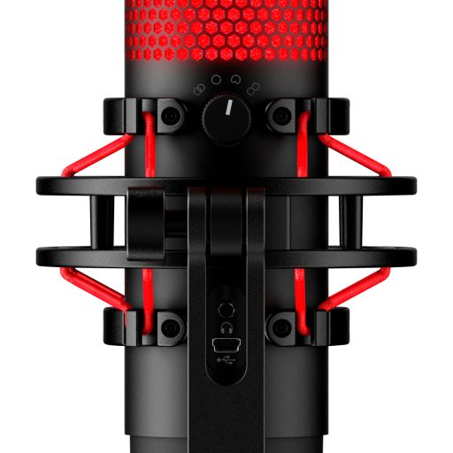 HyperX QuadCast - USB Microphone (Black-Red) - Red Lighting Vörös PC-mikrofon