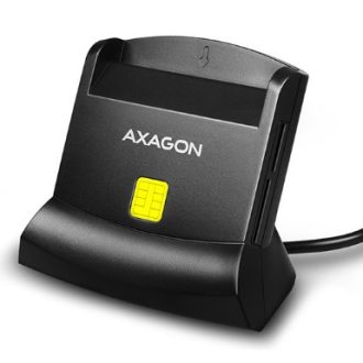   Axagon CRE-SM2 chipkártya olvasó Beltéri USB USB 2.0 Fekete