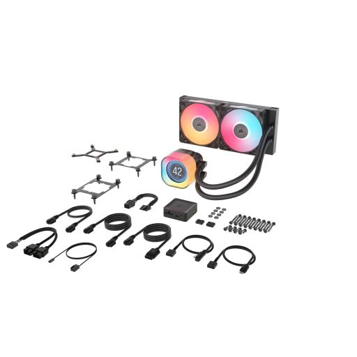 Corsair iCUE LINK TITAN 240 RX LCD Processzor Hűtő 12 cm Fekete 1 db