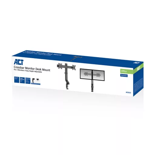 ACT AC8322 asztali TV konzol 68,6 cm (27") Fekete