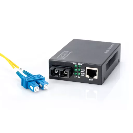 Digitus DN-82021-1 hálózati média konverter Belső 1310 nm Single-mode Fekete