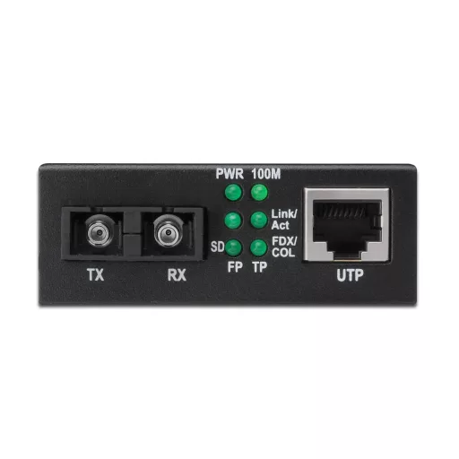 Digitus DN-82021-1 hálózati média konverter Belső 1310 nm Single-mode Fekete