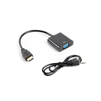   Lanberg AD-0017-BK video átalakító kábel 0,2 M VGA (D-Sub) HDMI A-típus (Standard) Fekete