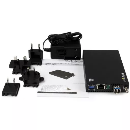 StarTech.com ET91000SM20 hálózati média konverter 2000 Mbit/s 1310 nm Single-mode Fekete