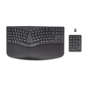   HP 960 Ergonomic Wireless Keyboard billentyűzet Otthoni RF vezeték nélküli + Bluetooth QWERTY Angol Fekete