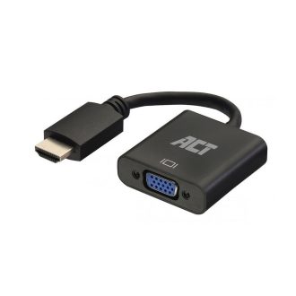   ACT AC7535 video átalakító kábel 0,23 M HDMI A-típus (Standard) VGA (D-Sub) Fekete